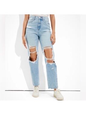 American Eagle Outfitters highest rise 90s boyfriend Distressed Jeans